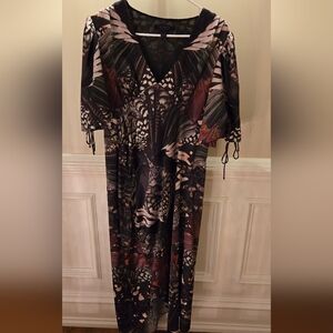All Saints Black and Brown Patterned Maxi Dress